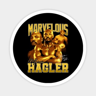 Marvelous Marvin Hagler Boxing Legend Signature Vintage Retro 80s 90s Bootleg Rap Style Magnet